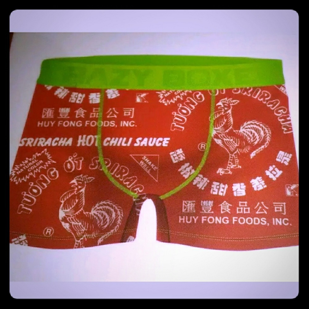 MENS XL Sriracha Hot Sauce RARE Underwear BOXERS